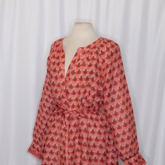 NWT!! J. CREW Cabana Mini Dress Block Print Ramie Coral Multi Cover Up Size 2X - Picture 8 of 16